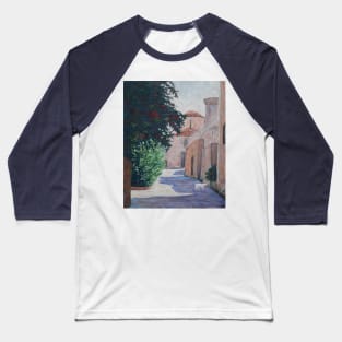 Rhodes Old Town Oil painting Baseball T-Shirt